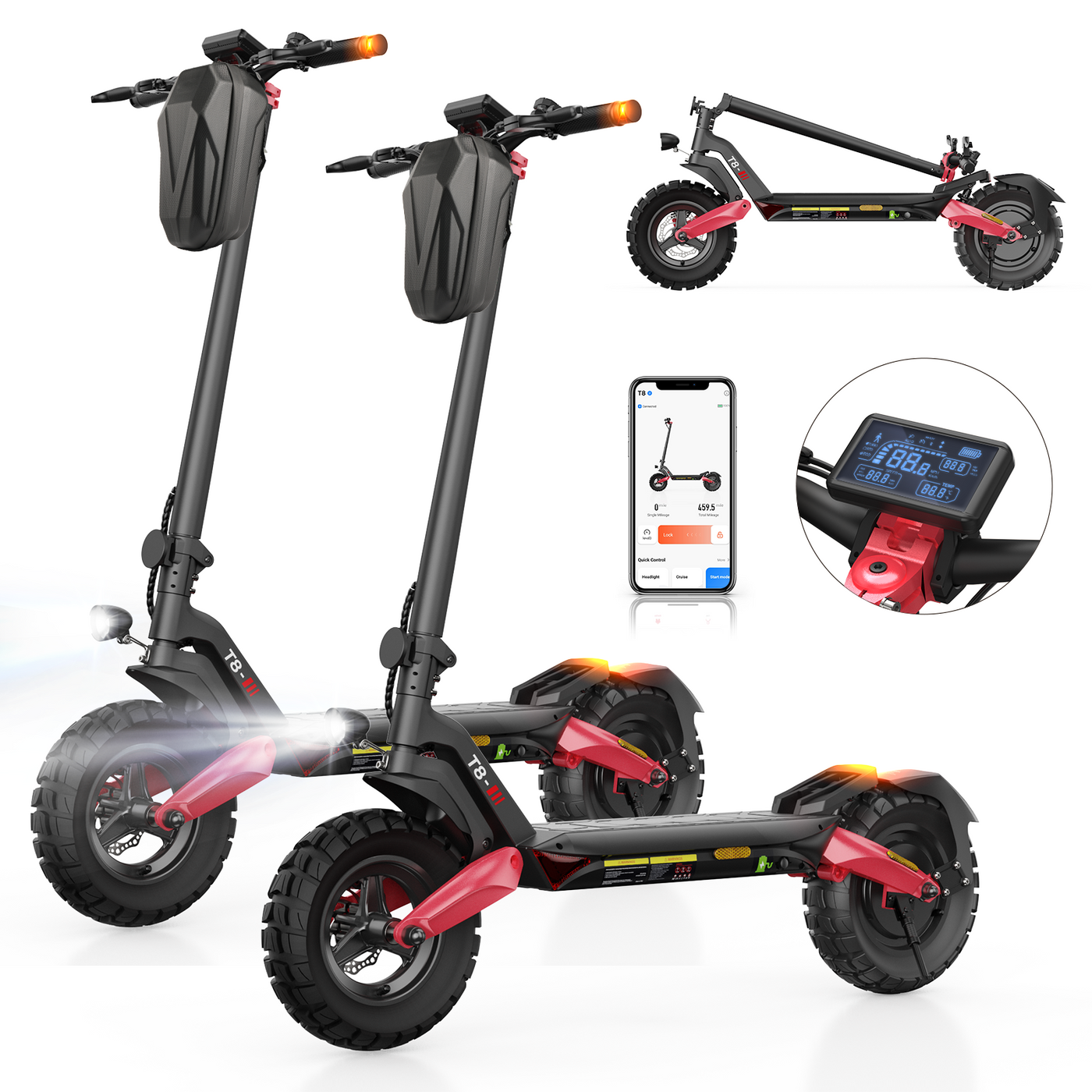 T8 Offroad-E-Scooter Mit Straßenzulassung 1200W Motor 100KM Reichweite ...