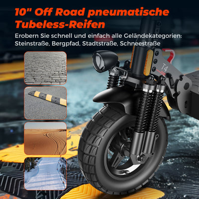 T4 Offroad-E-Scooter Mit Straßenzulassung 1000W Motor 70KM Reichweite (ABE,eKFV)